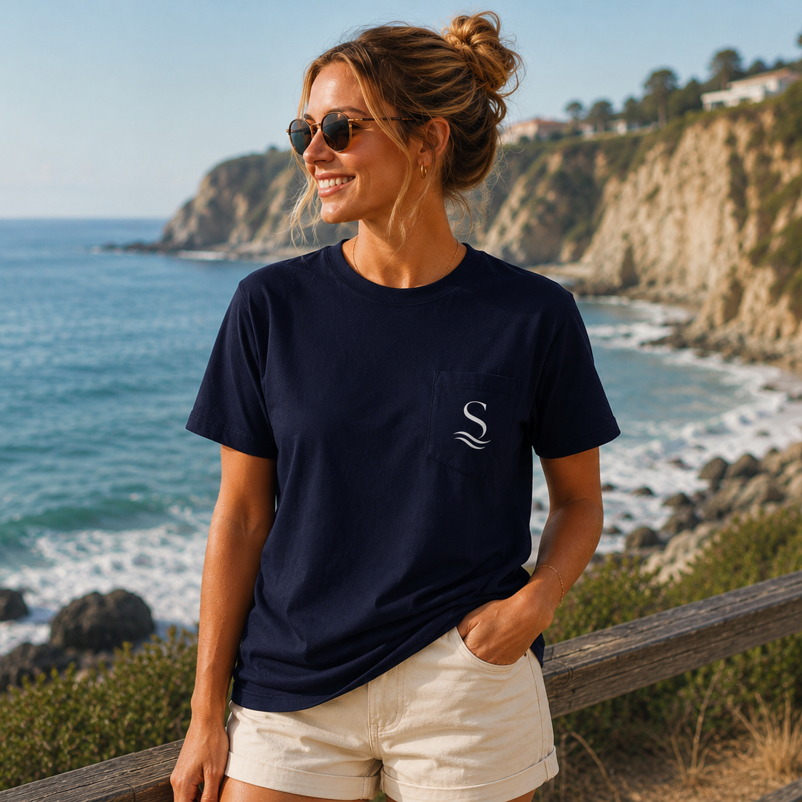 T-shirt à poche Seaborne