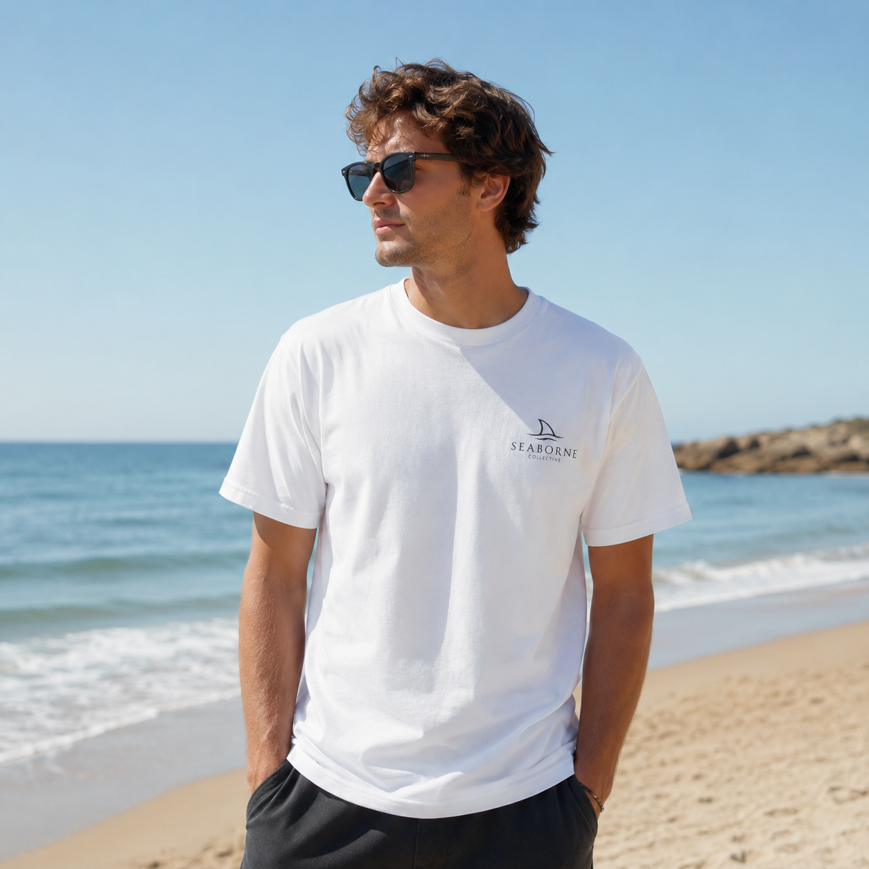 T-shirt classique Requin – Logo poitrine